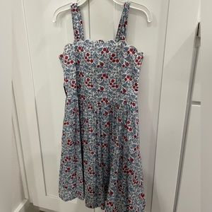 Hope & Henry Red and Blue Ditsy Floral dress size 5